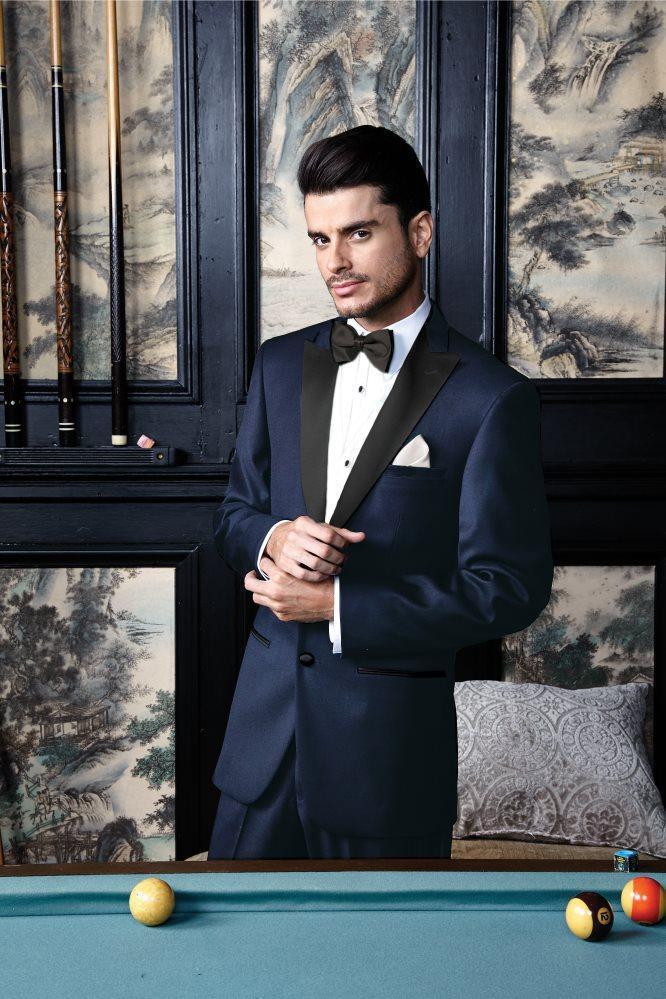 Modern Navy Blue Tuxedo - 3 Piece 46r Matching Pant