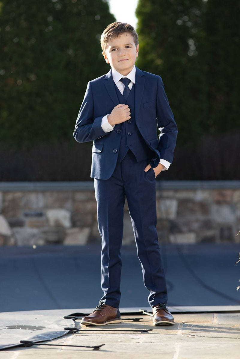 boys navy suit