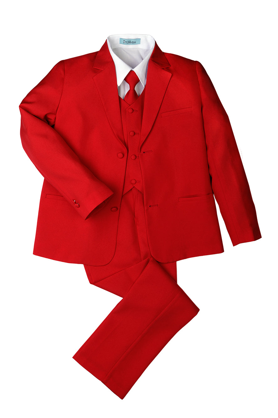 Boys red 2025 suit jacket