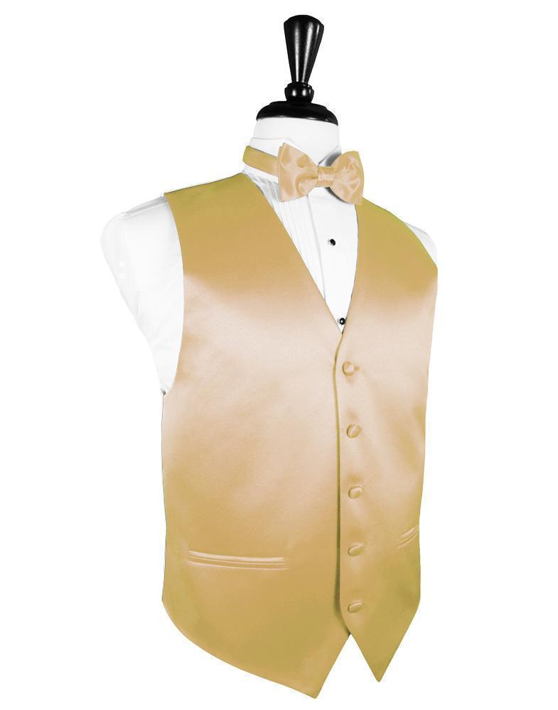 Gold tuxedo vest hot sale and bow tie